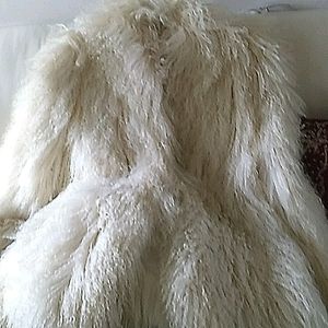 Curly lamb jacket, size large,